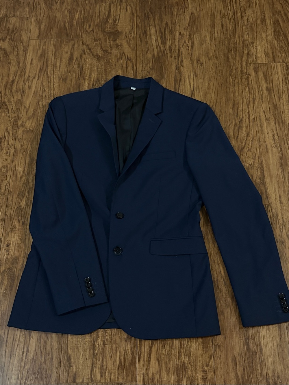 Express Men's Navy Two-Button Sport Coat Blazer